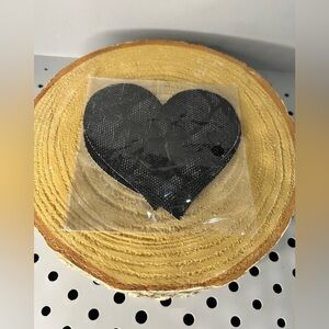 Women’s Black Heart Self Adhesive Nipple Cover/Pasties in Package One Size